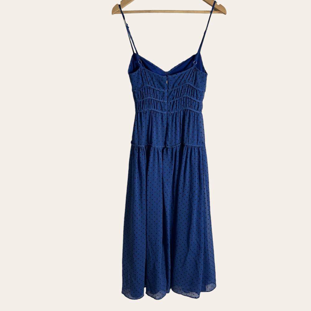 La Maison Talulah Sorrento Blue Polka Dot Print Sweetheart Midi Dress Size S - Picture 13 of 14